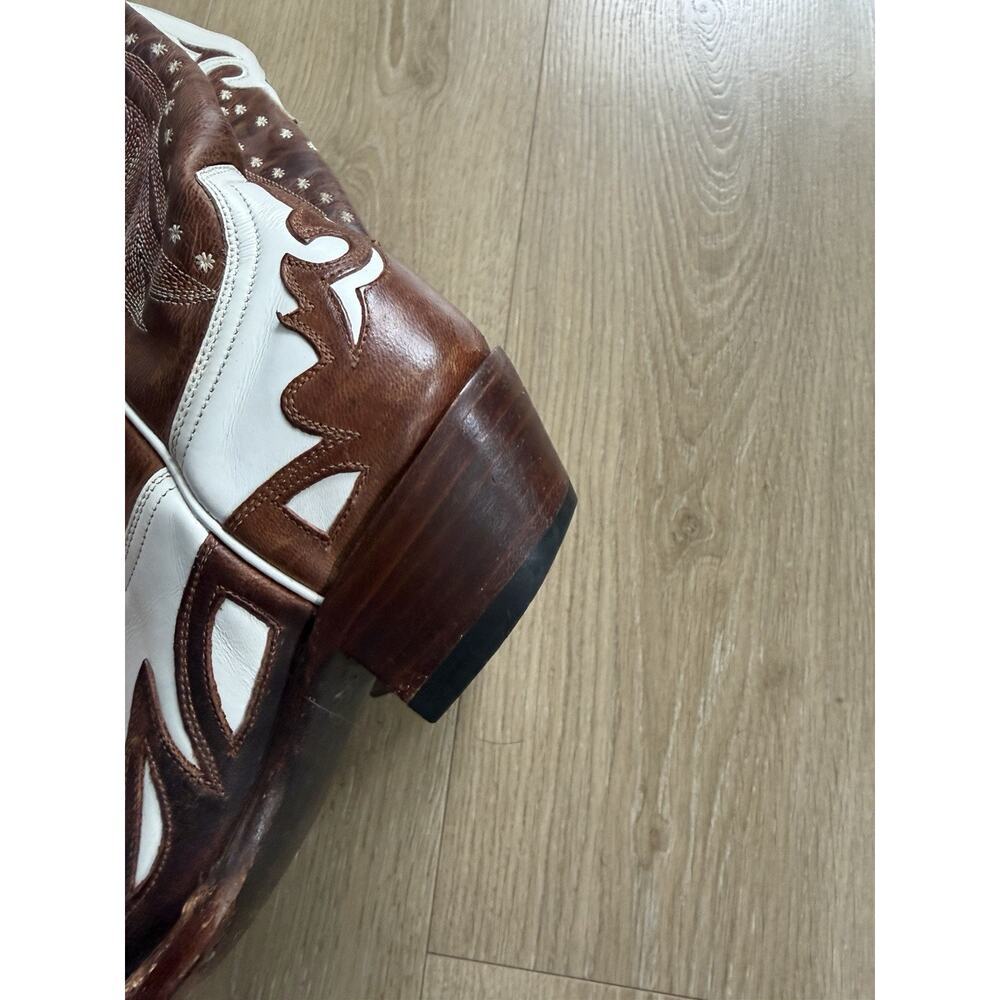 Old Gringo Western Boots Brown White Decorative Stitching Women’s Size 6 B - Picture 6 of 6